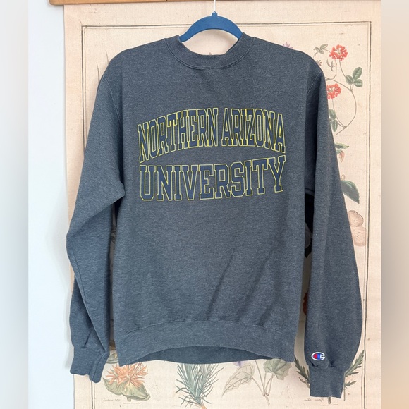 Champion Other - Northern Arizona University NAU Gray and yellow champion crewneck sweatshirt